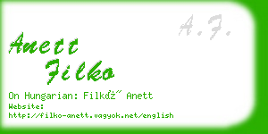 anett filko business card